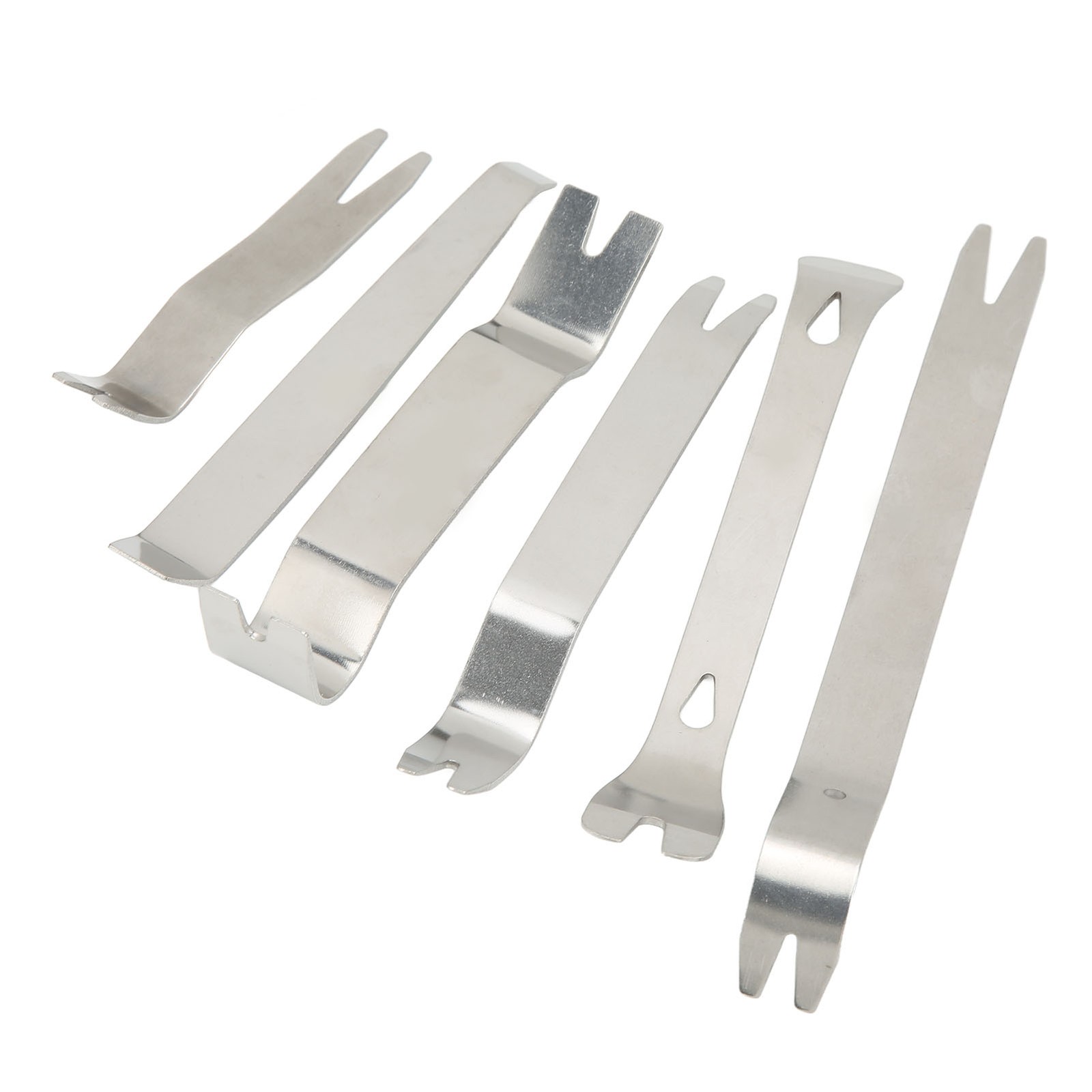 6pcs Car Trim Removal Tool Kit Stainless Steel Solid Rustproof Clip Pry Tools