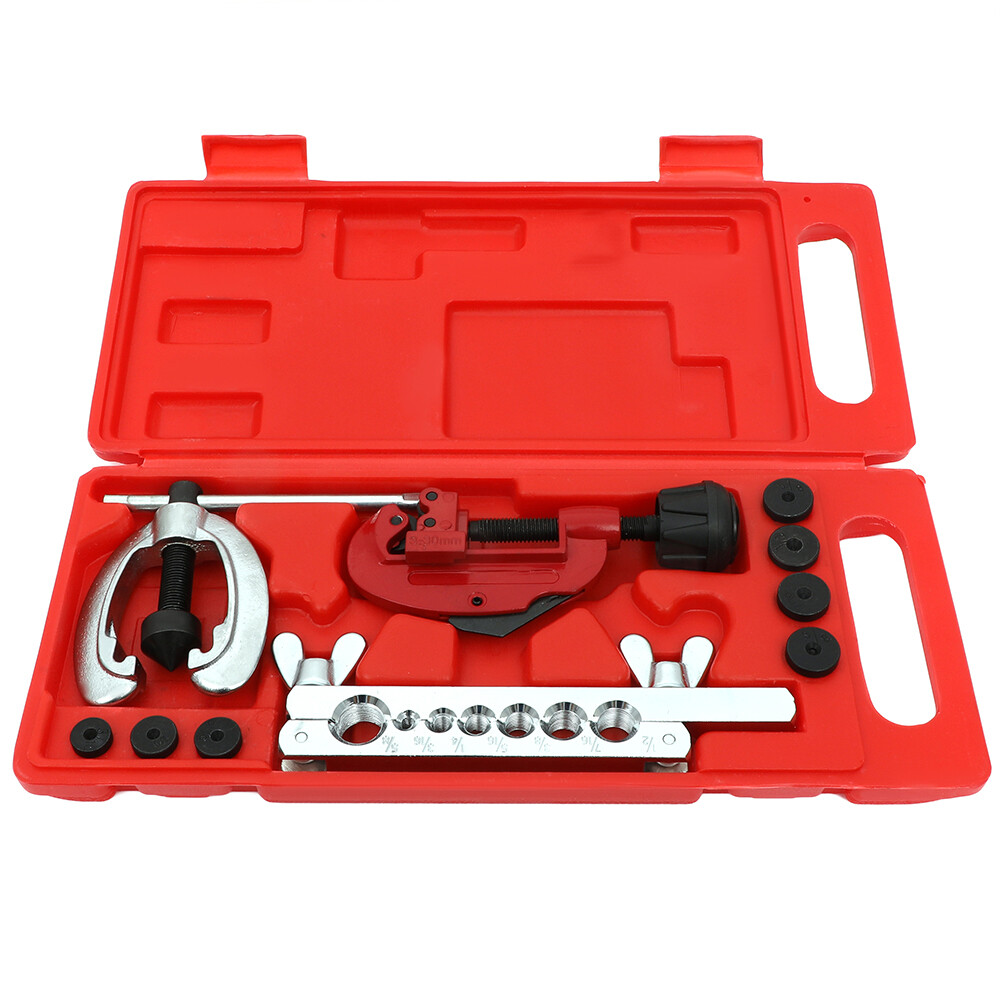 Double Flaring Tool Kit w/ Tubing Cutter Brake Air Water Gas Plumbing