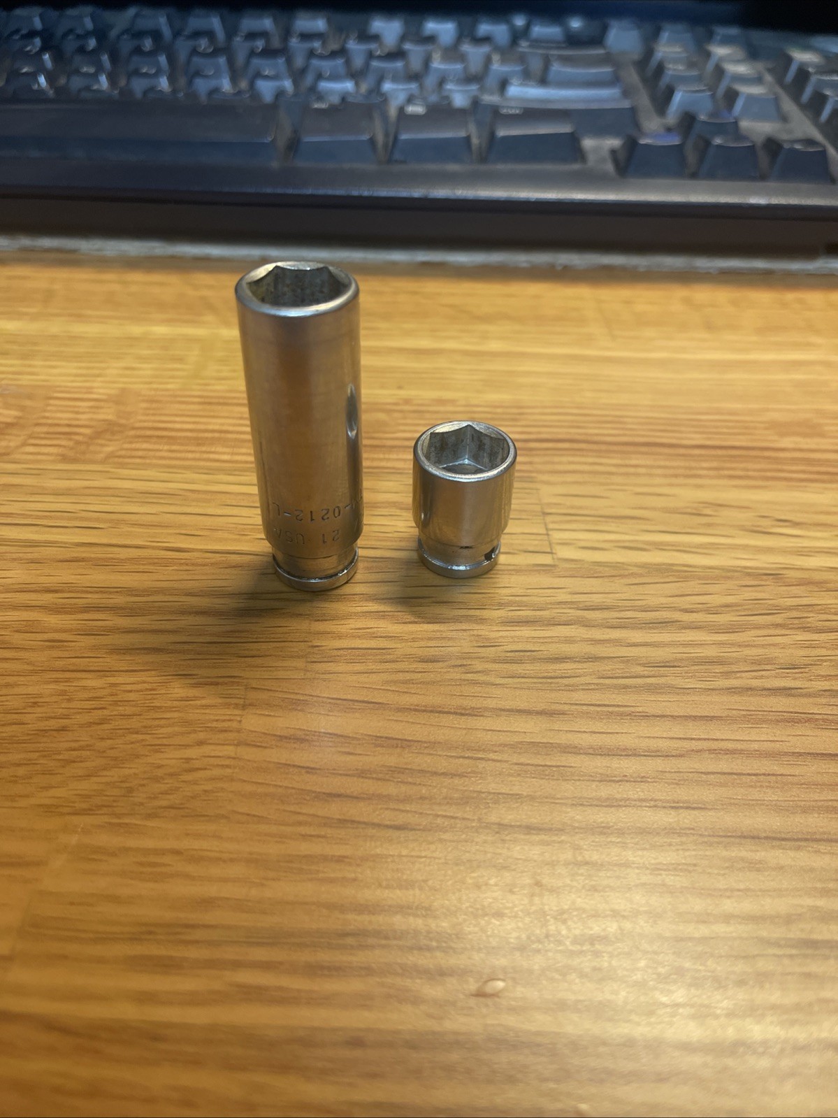 Lot of 2 CORNWELL USA Sockets, Shallow & Deep, 12 MM, TM-0212 & TM-0212L, 1/4 DR
