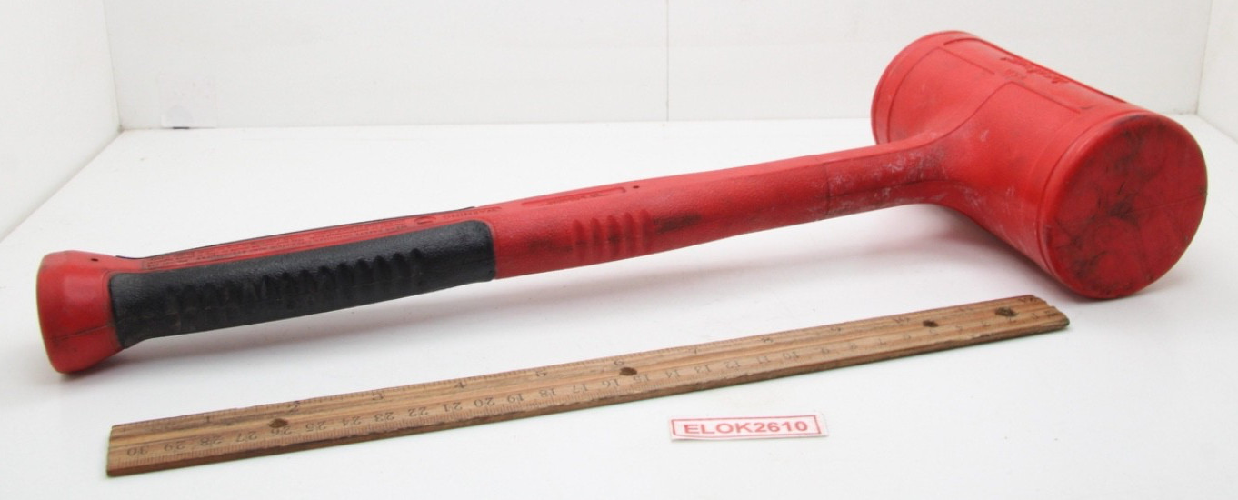 Snap-on HBFE56 56oz Dead Blow Hammer 15″ Red Soft Grip Handle USA