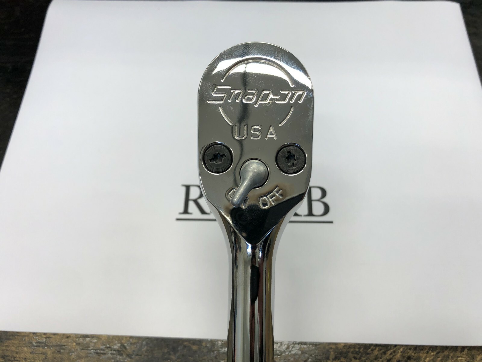 Snap-on Tools USA NEW STYLE 1/2″ Drive Fine 80 Tooth Chrome Handle Ratchet S80A