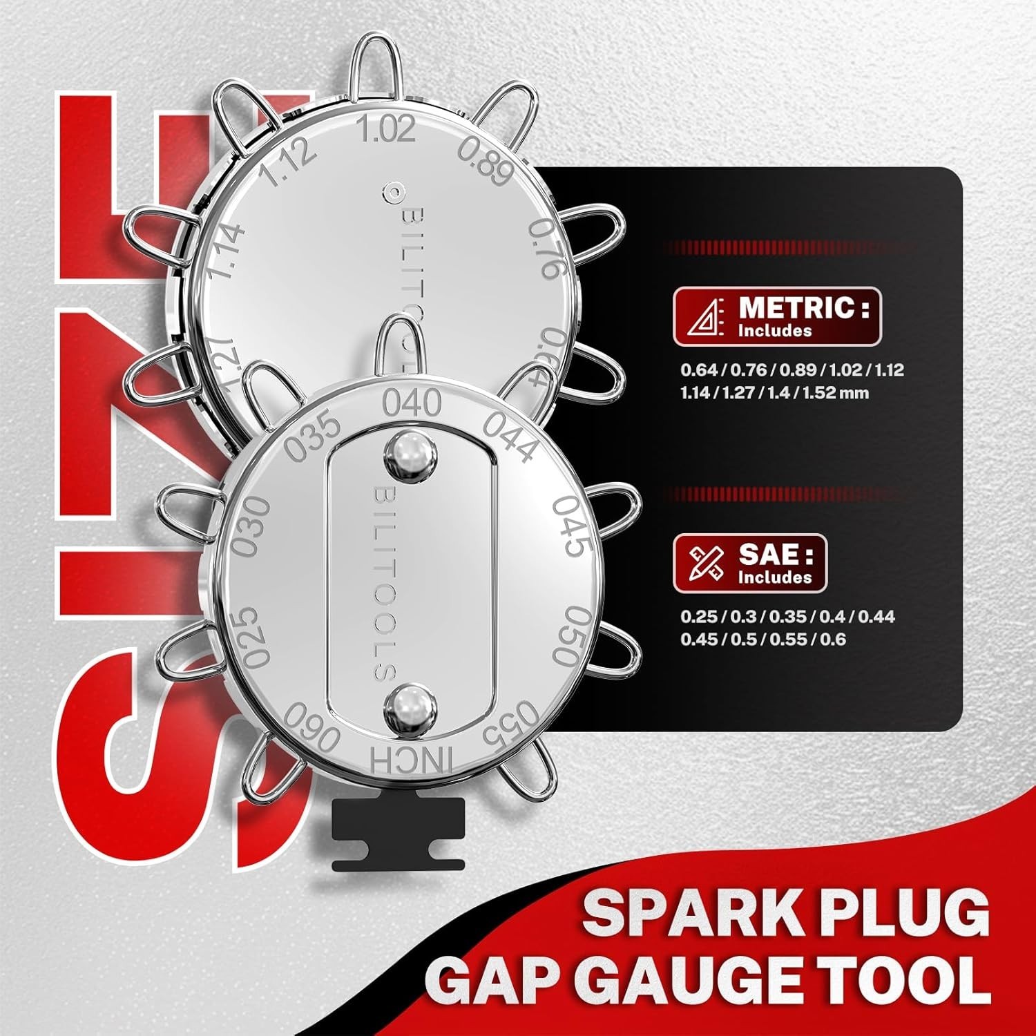 7 Piece Magnetic Swivel Spark Plug Socket Set with Gap Tool, 3/8-Inch Drive, …