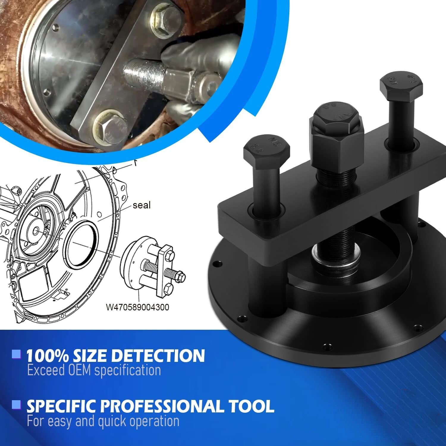 W470589004300 Rear Crankshaft Oil Seal Remover Installer Tool for Detroit Diesel