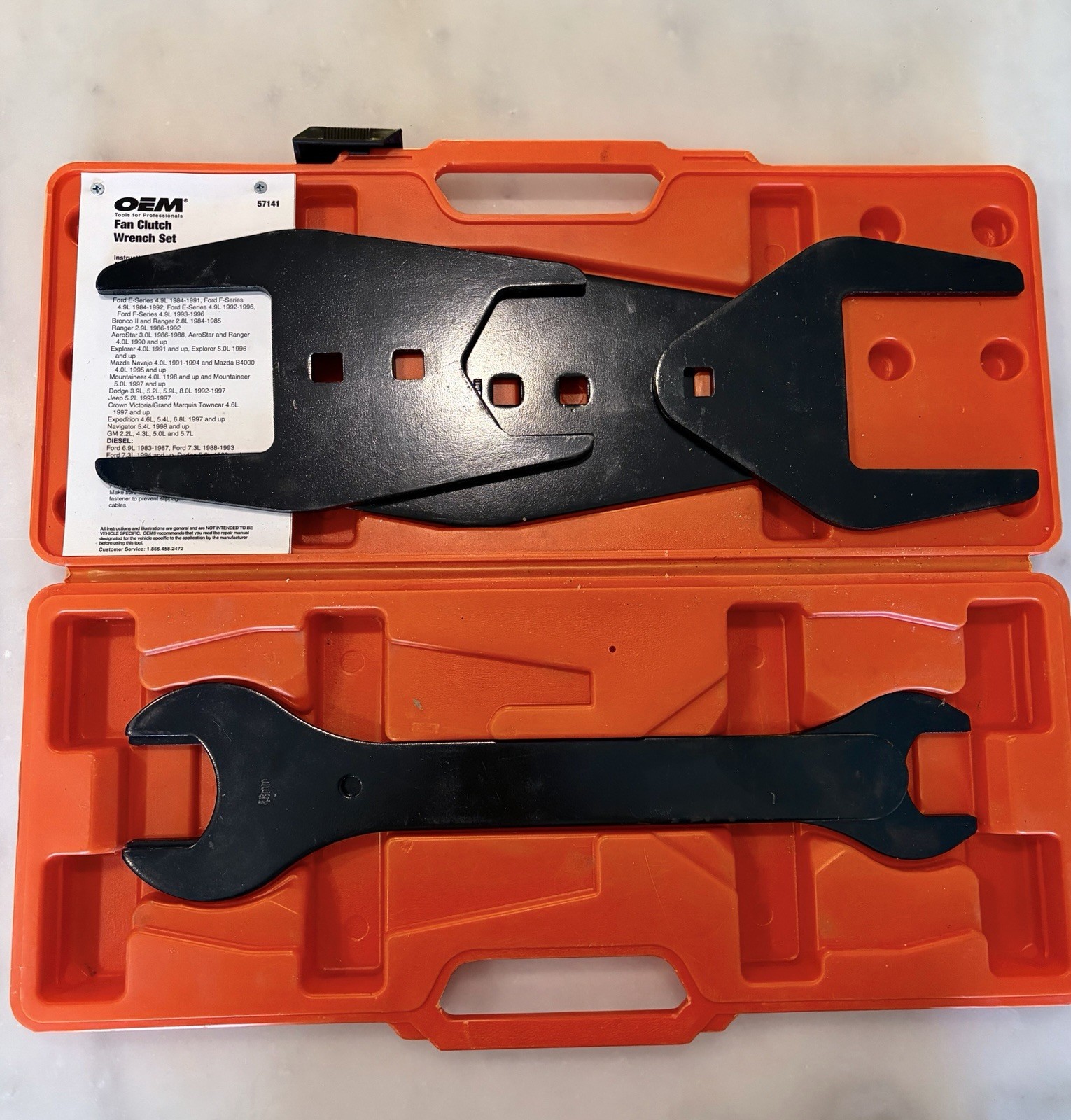 OEMTOOLS Fan Clutch Wrench Set 5 Piece
