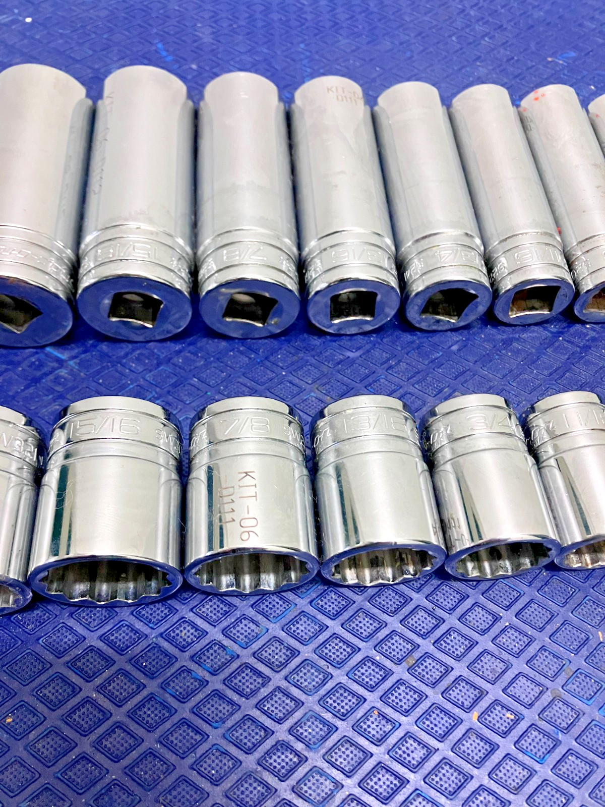 Used Snap On 338TSWYAFR 38pc 1/2″ Drive 12pt SAE Master Socket Set 3/8 to 1-1/2