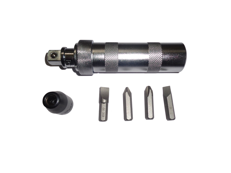 1/2 INCH DRIVE MANUAL HAND IMPACT DRIVER TOOL SET 4 BITS & ADAPTER