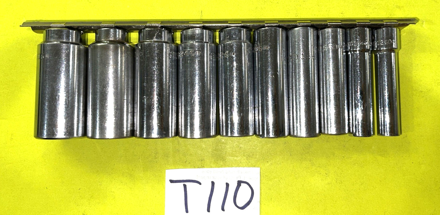 MAC TOOLS 10 PIECE 3/8 DRIVE DEEP SAE SOCKET SET 3/8 TO 15/16 SHIPPED FREE IN US
