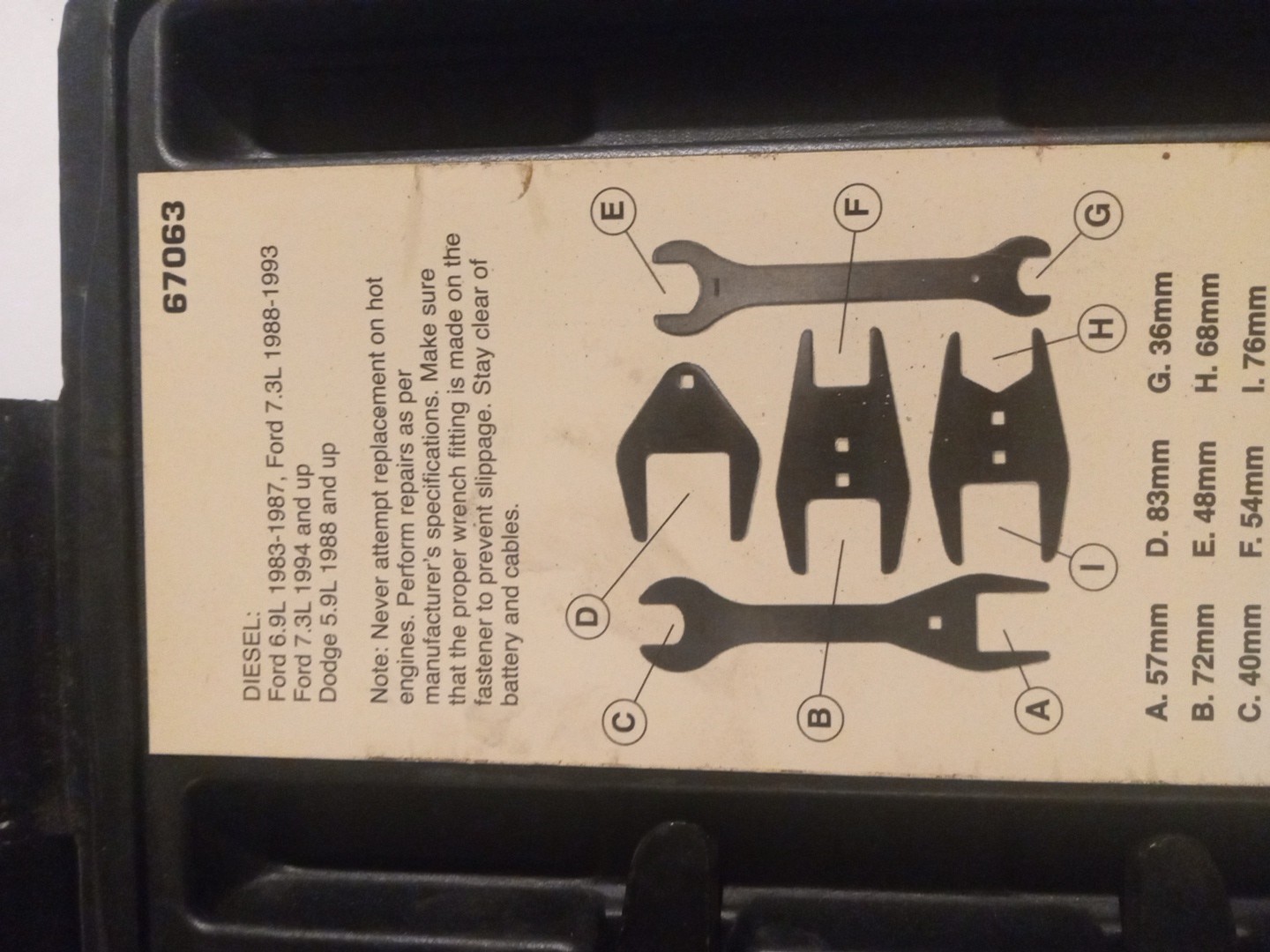 EverTough #67063 Fan Clutch Wrench Set With Case