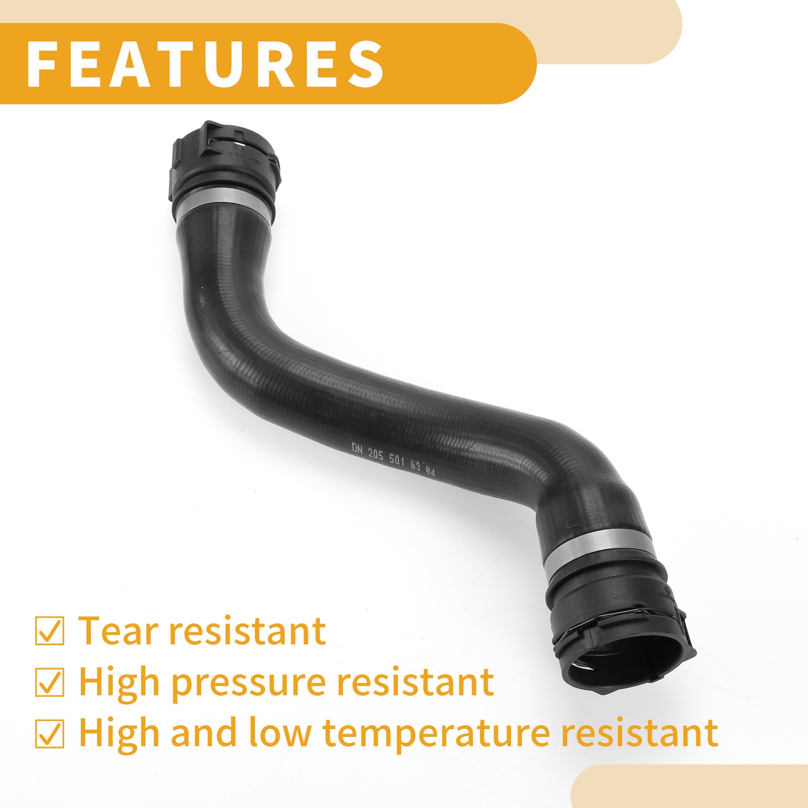 Radiator Hose for Mercedes-Benz C350e 2.0L 16-18 No. A2055016384