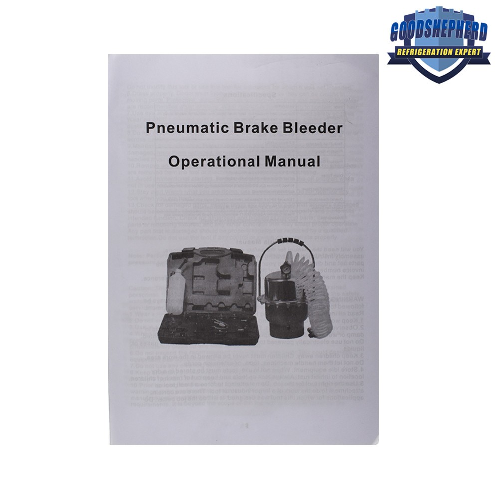 Pneumatic Air Pressure Brake and Clutch Bleeder Valve System Kit Portable