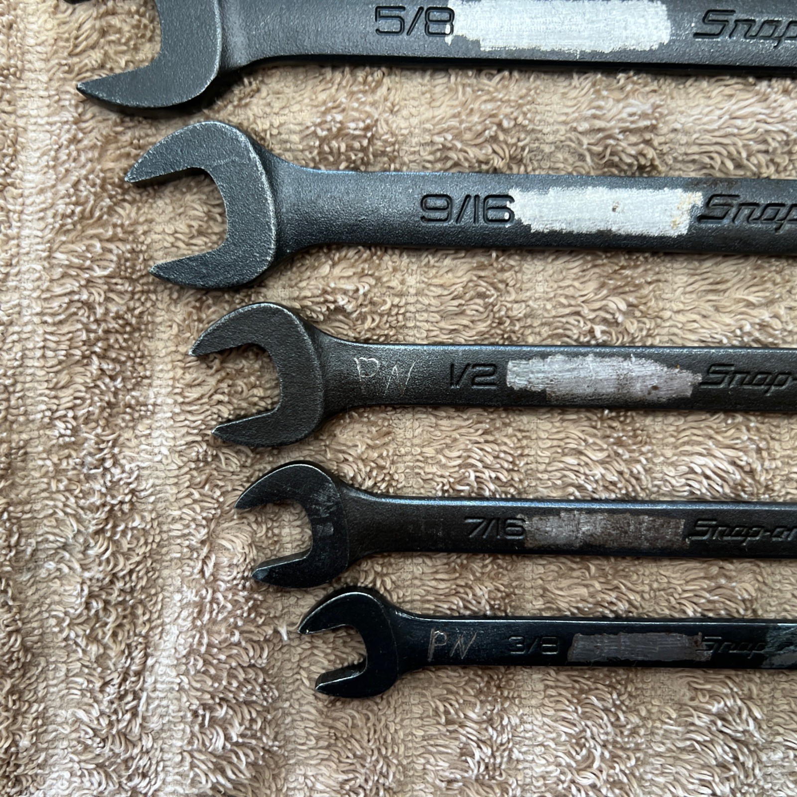 (6) Snap On Wrench GOEX12B 14B 16B 18B 20B 22B — 3/8 7/16 1/2 9/16 5/8 11/16