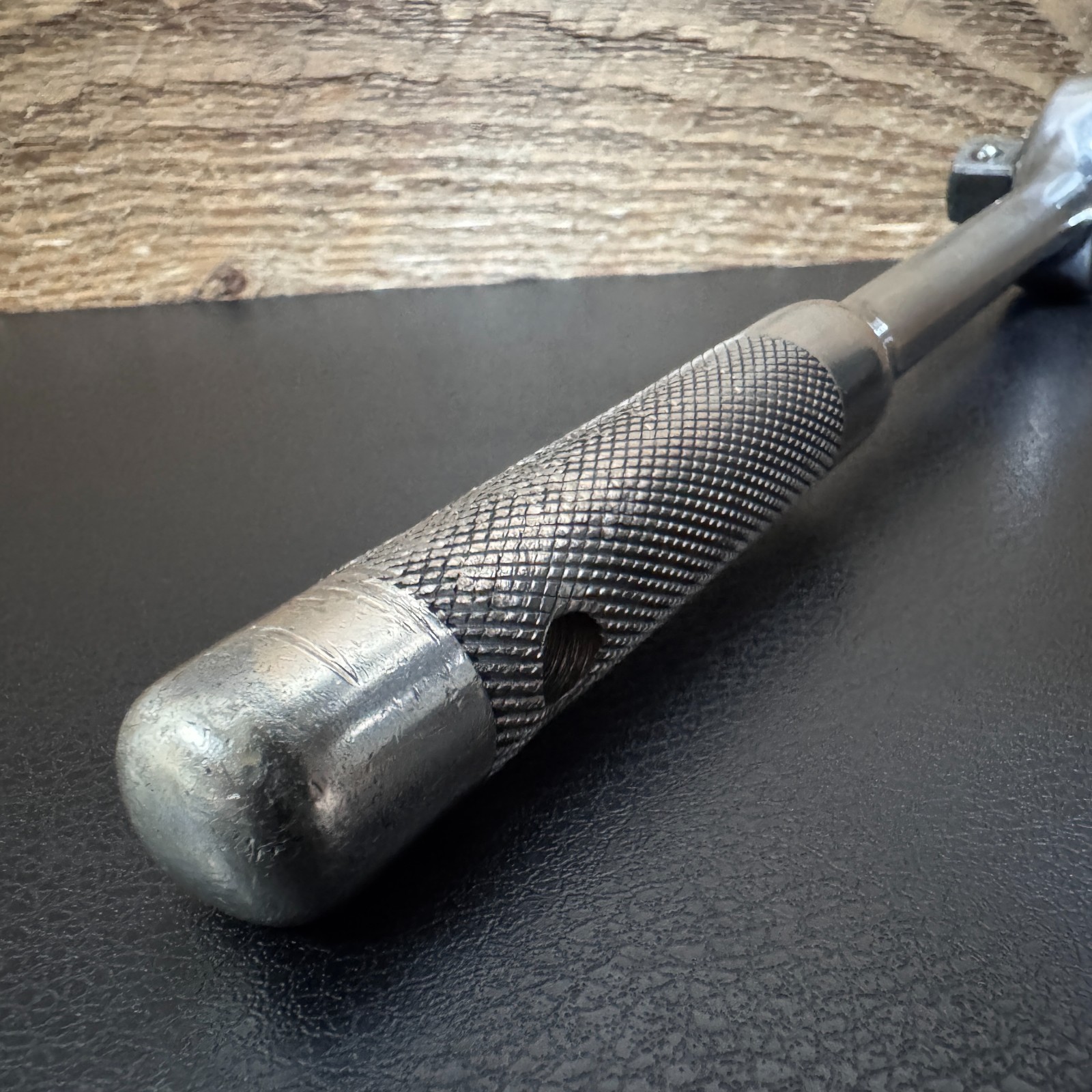 DURO-CHROME 675A 1/2 Drive Ratchet Reversible w/ Knurled Handle 10″ Vintage USA