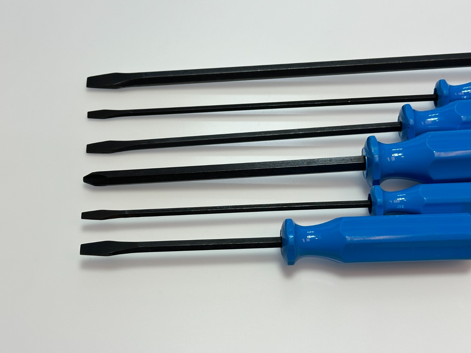 NOS Channellock Tools USA 6pc Flat Slotted & Phillips Screwdriver Set Lot, Blue