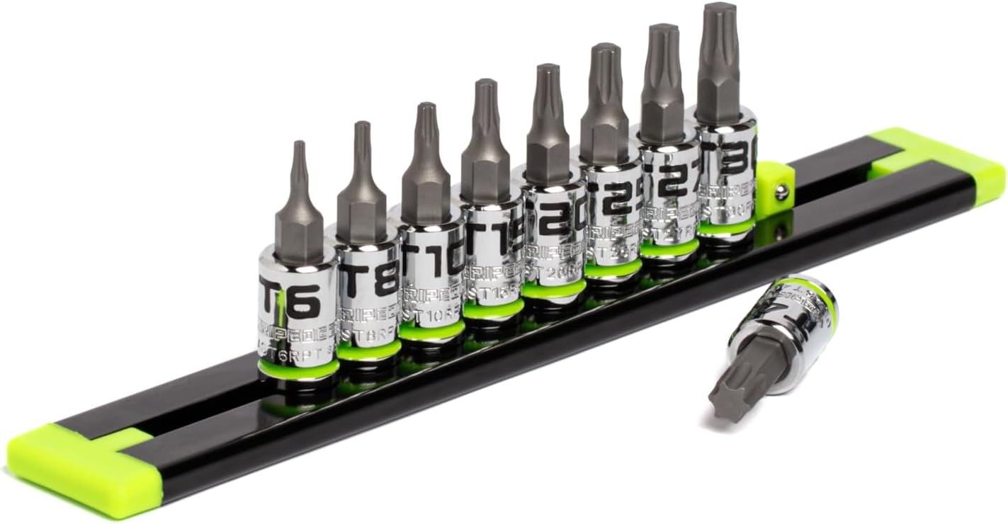 GRIPEDGE Tools | 9PC RPT Star Driver Set | Sizes T6 – T40 | 1/4» One Size