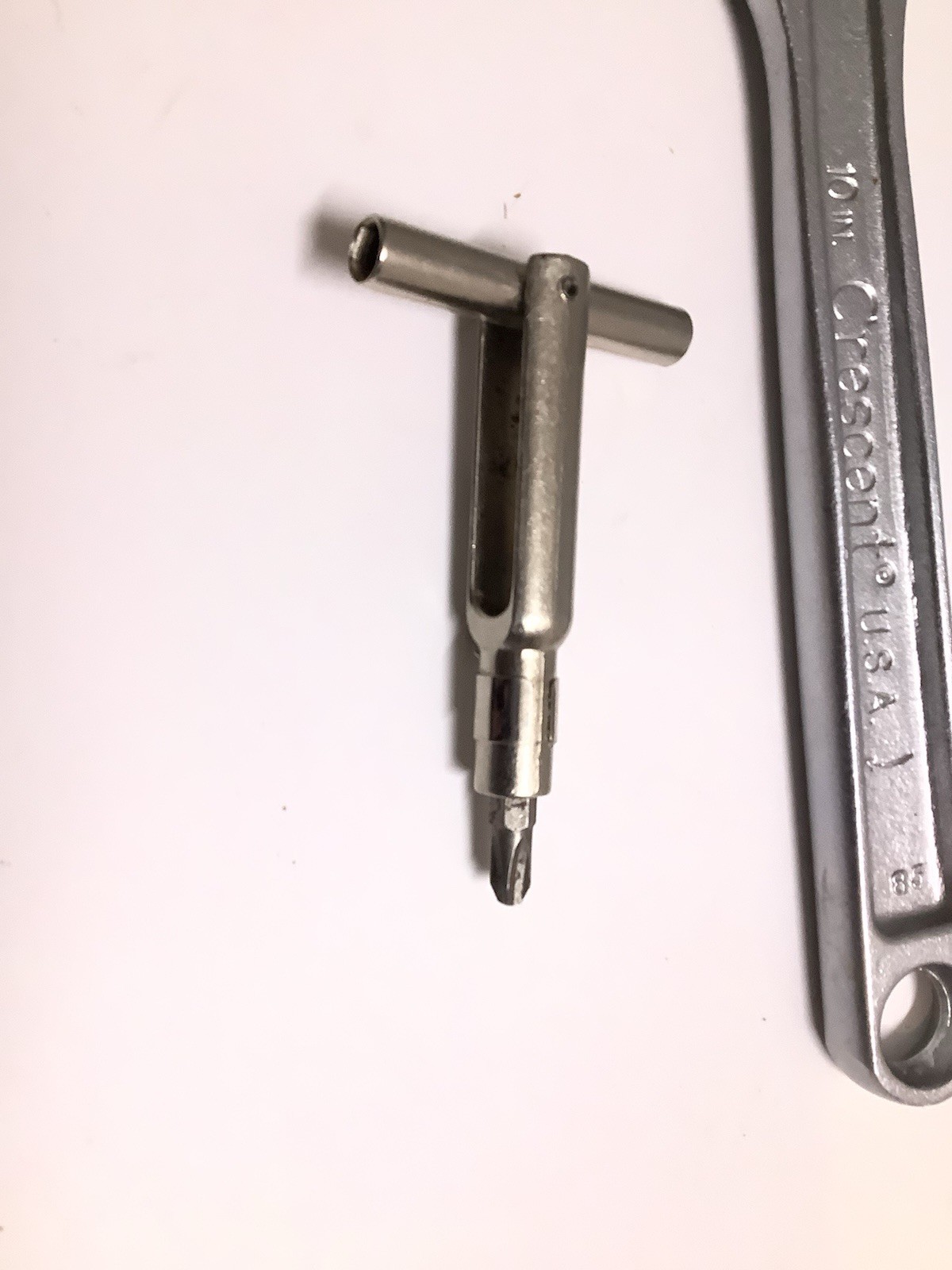 Vintage Crestoloy wrench USA & 7-1 Multi folding pocket screwdriver crescent