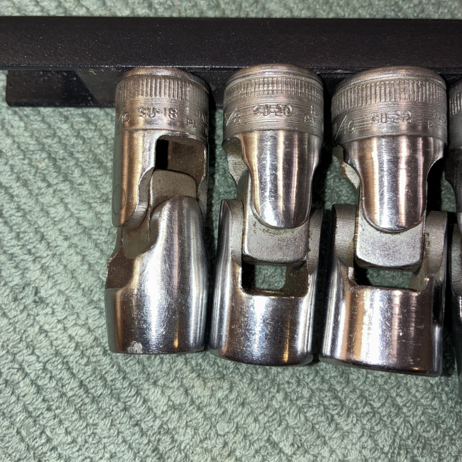Snap-On 1/2″dr 6pc 6pt Swivel Sockets 9/16-7/8” SU-18, 20, 22, 24, 26, 28