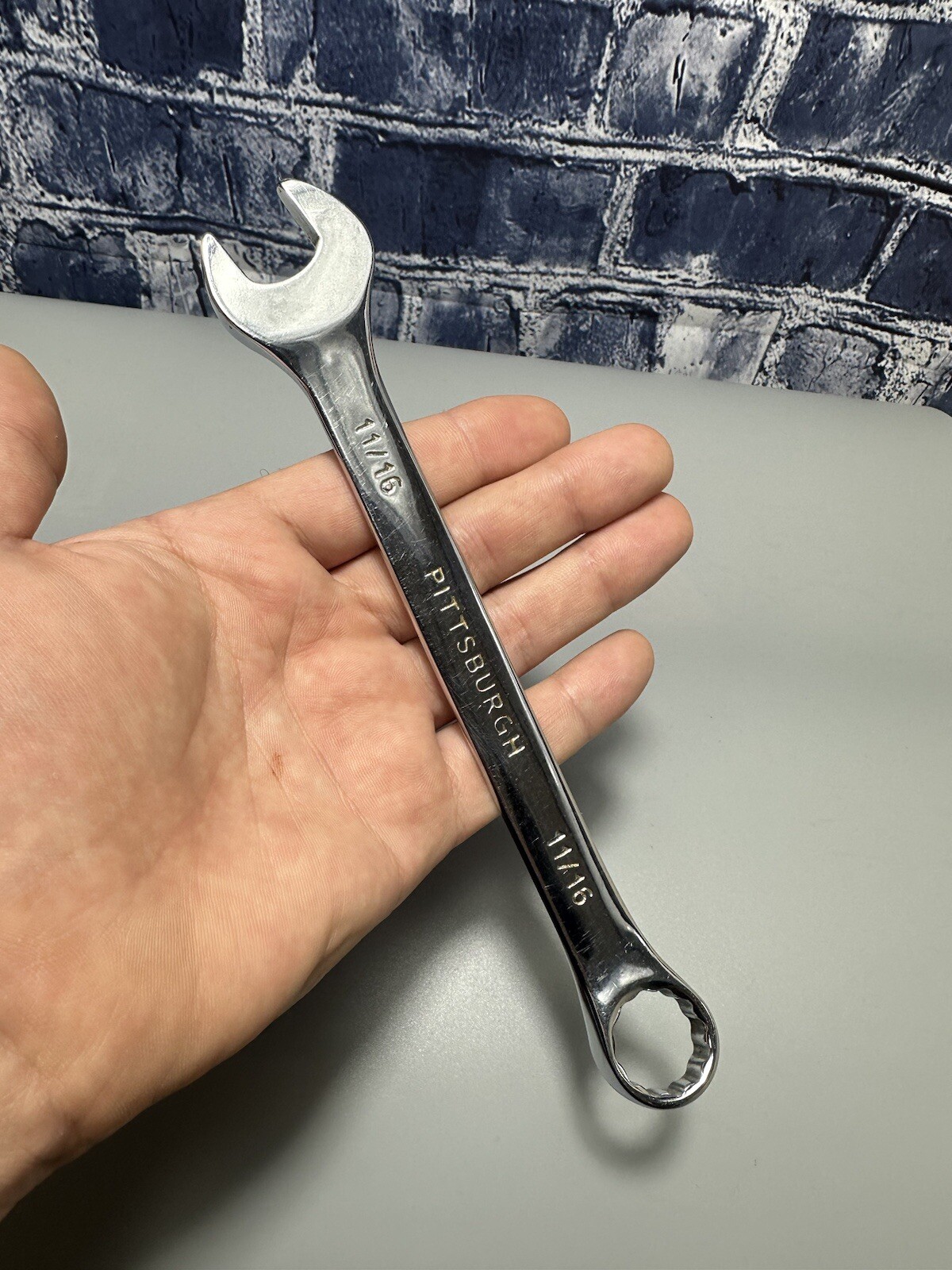 Pittsburgh 11/16” 12 Point Chrome Vanadium Combination Wrench