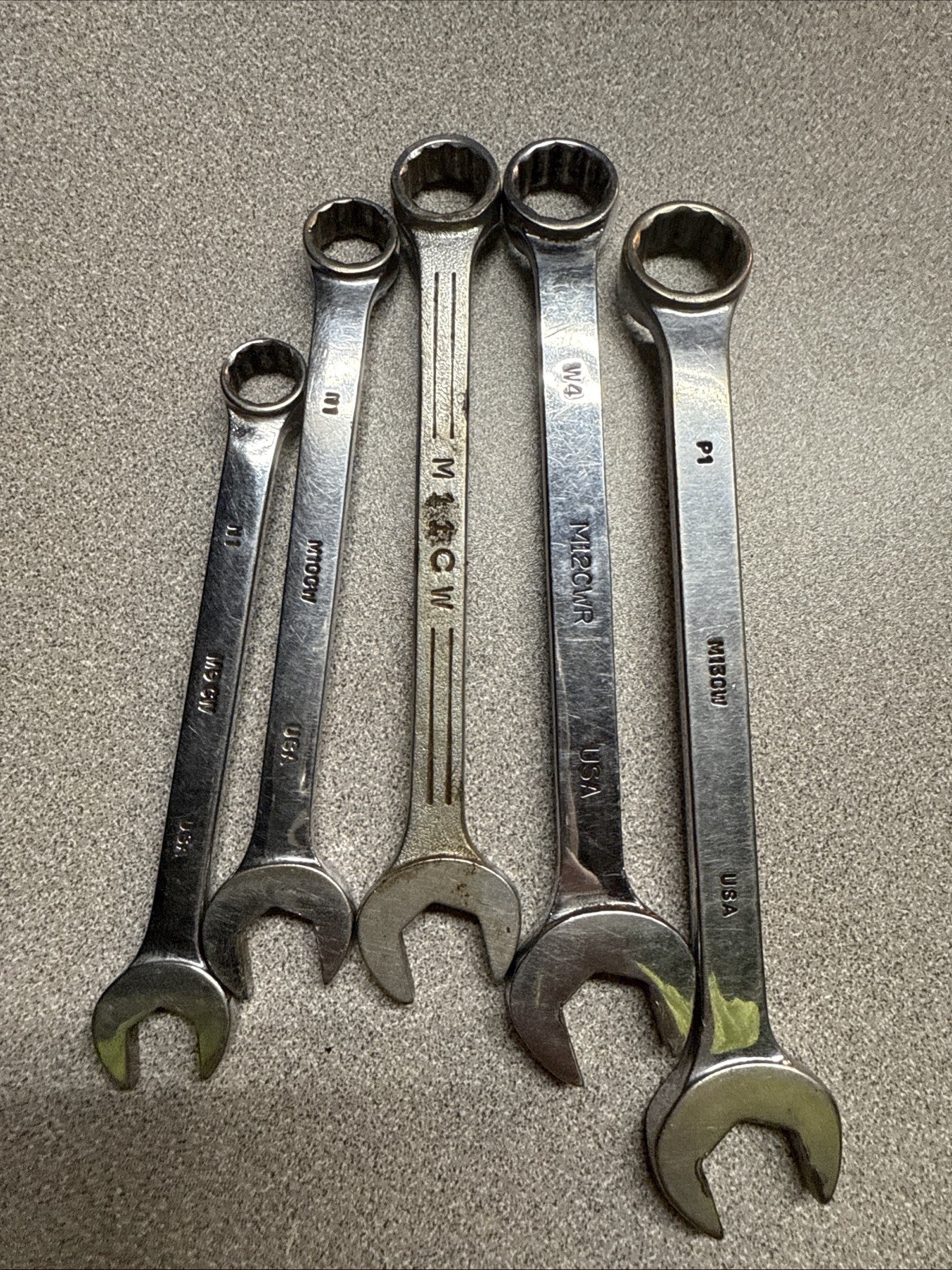 Mac Tools 11 Pc Metric Combination Wrench Set 9mm-19mm M9CW-M19CW w/rack