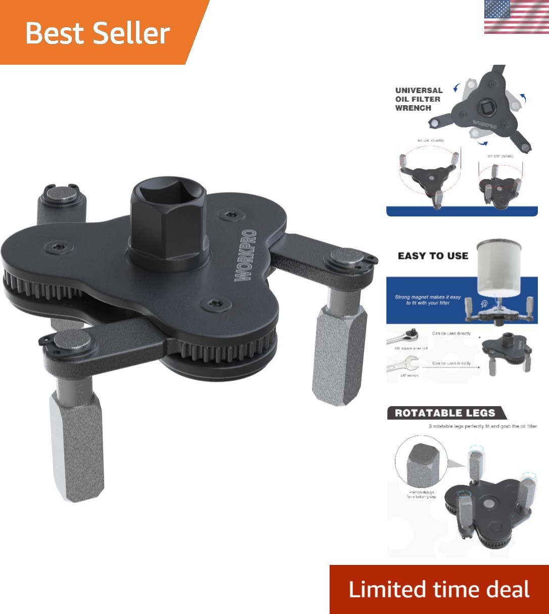 Compact Magnetic Oil Filter Wrench Set – Effortless Removal for Tough Filters