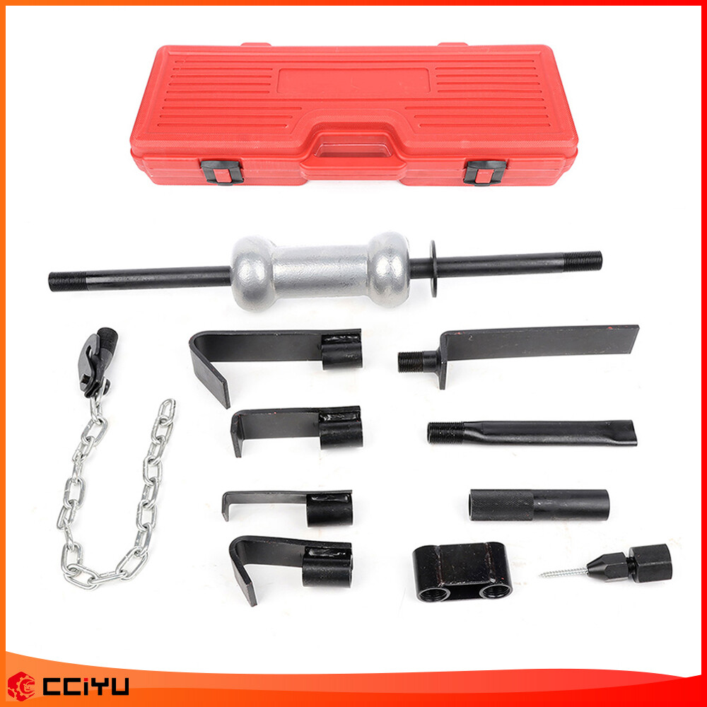 Auto Body Truck Repair Tool Kit Dent Puller w/ Hammer Slide 13PC Set
