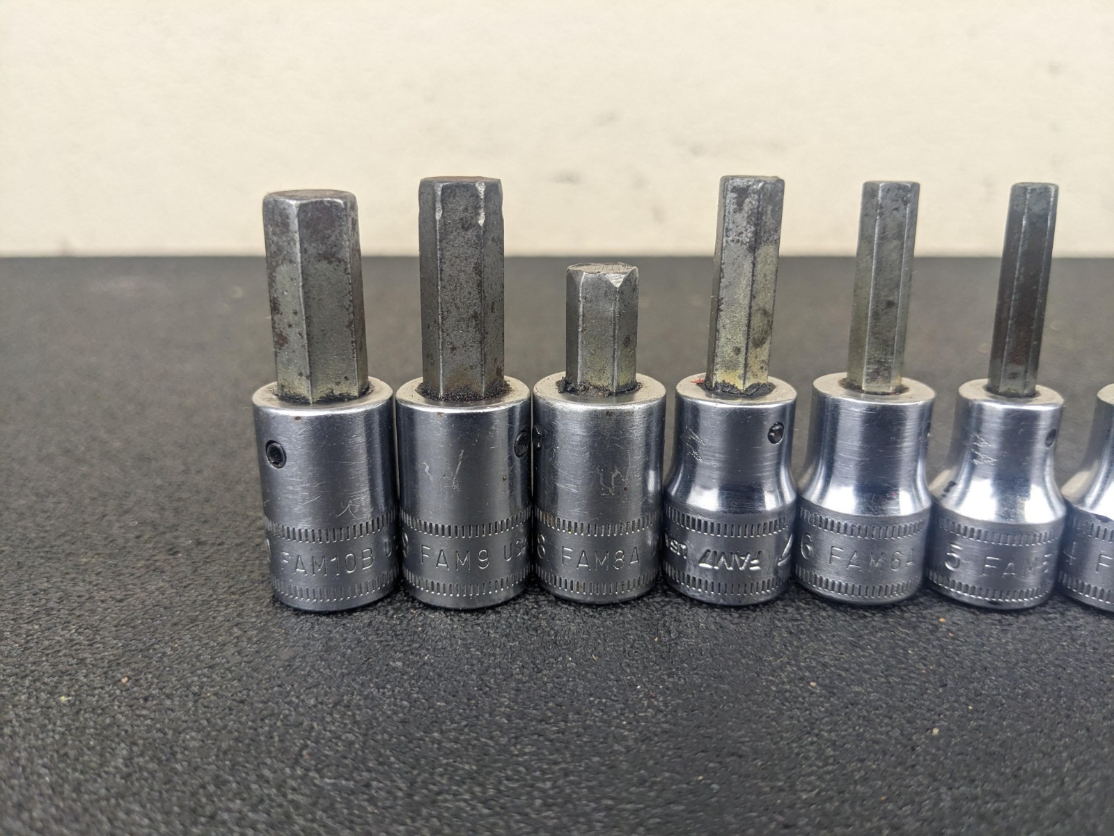 #bl350 Snap On 207EFAMY 7pc 3/8″ Drive Metric Hex Bit Socket Set 4-10mm