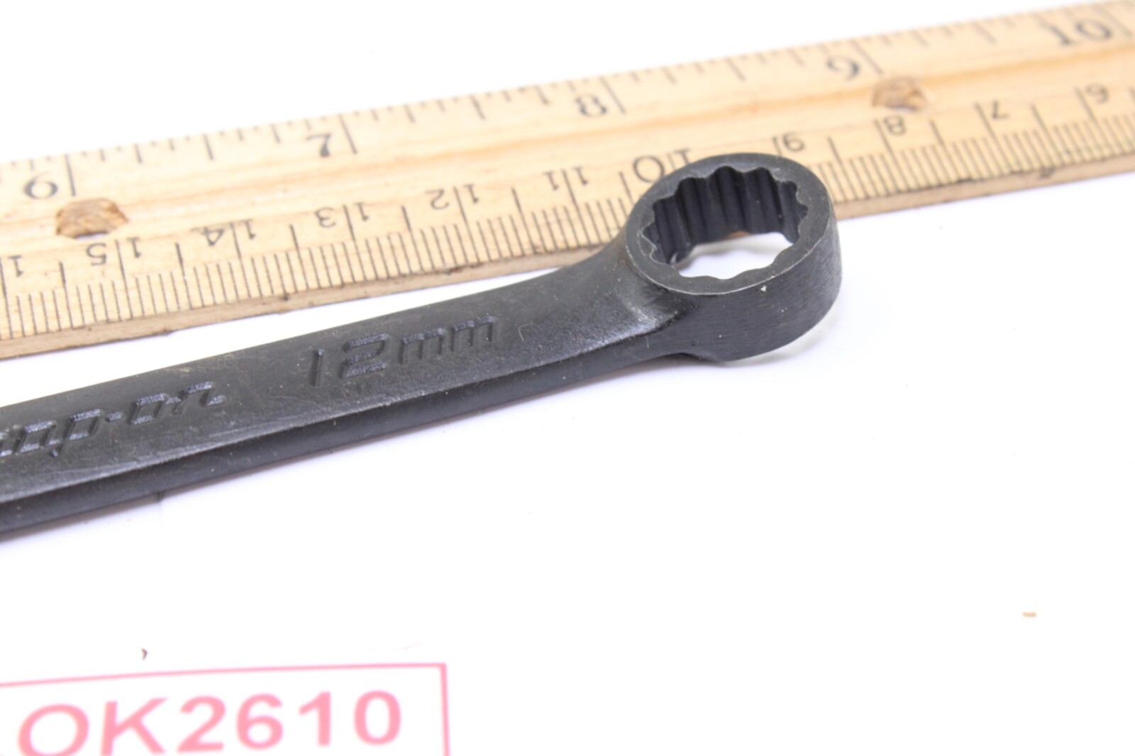Snap-on GOEXM12B 12mm 12 Point Metric Black Oxide Short Combination Wrench USA