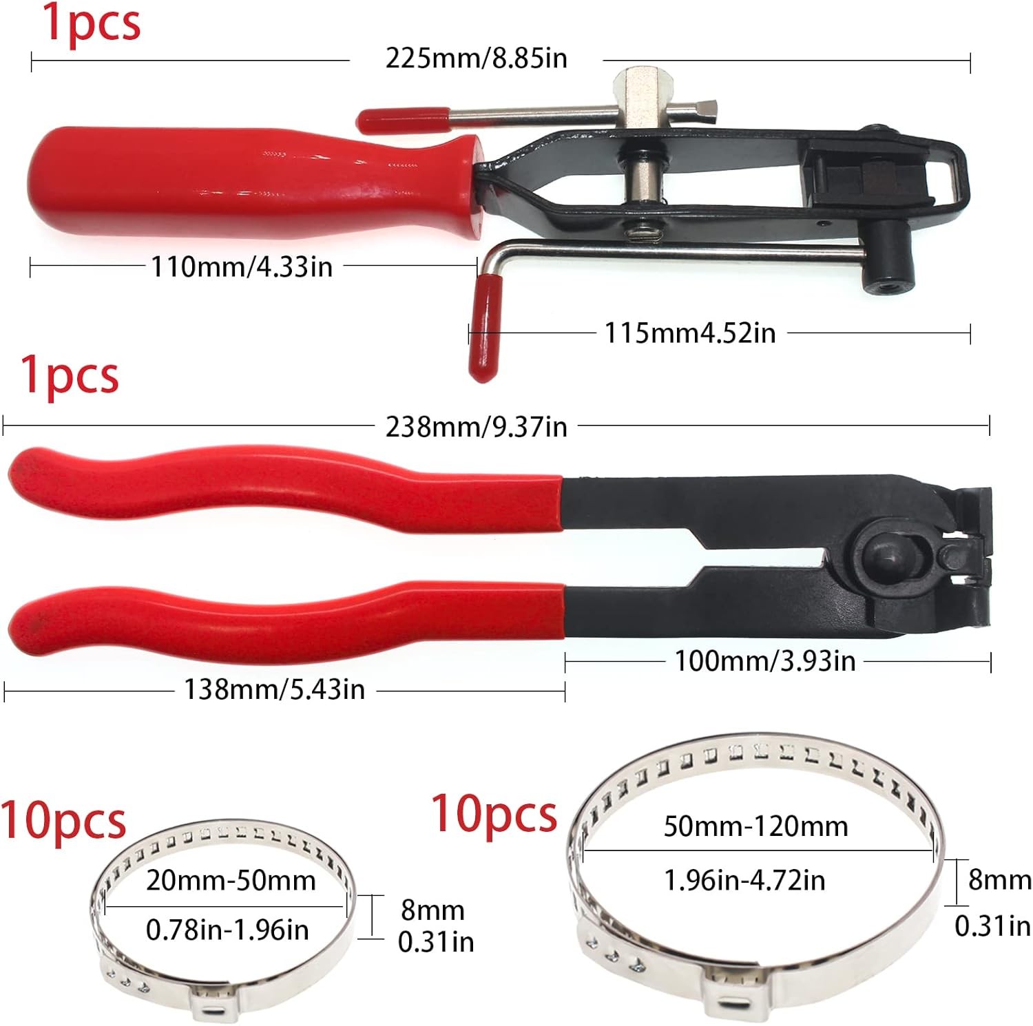 22 PCS CV Joint Boot Clamp Pliers Kit – With Crimp Bands & Tool Case for Cars