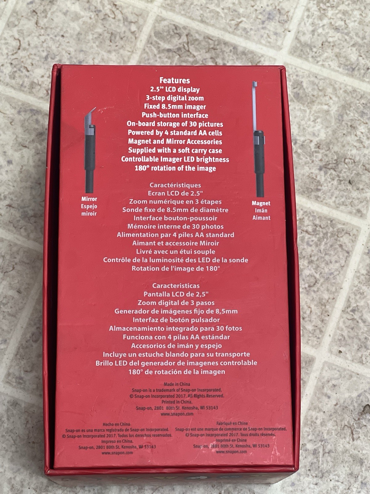 Snap On BK3000FLAME video inspection scope camera