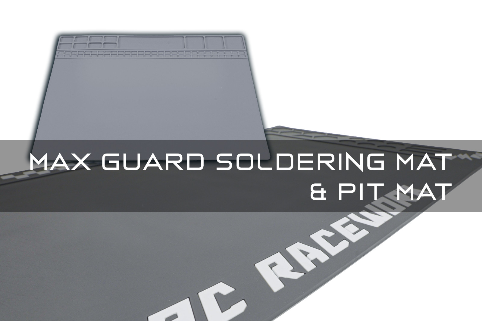 TrackPack – RC Raceworx Worx Pit Mat in Black & White + MAX Guard Soldering Mat