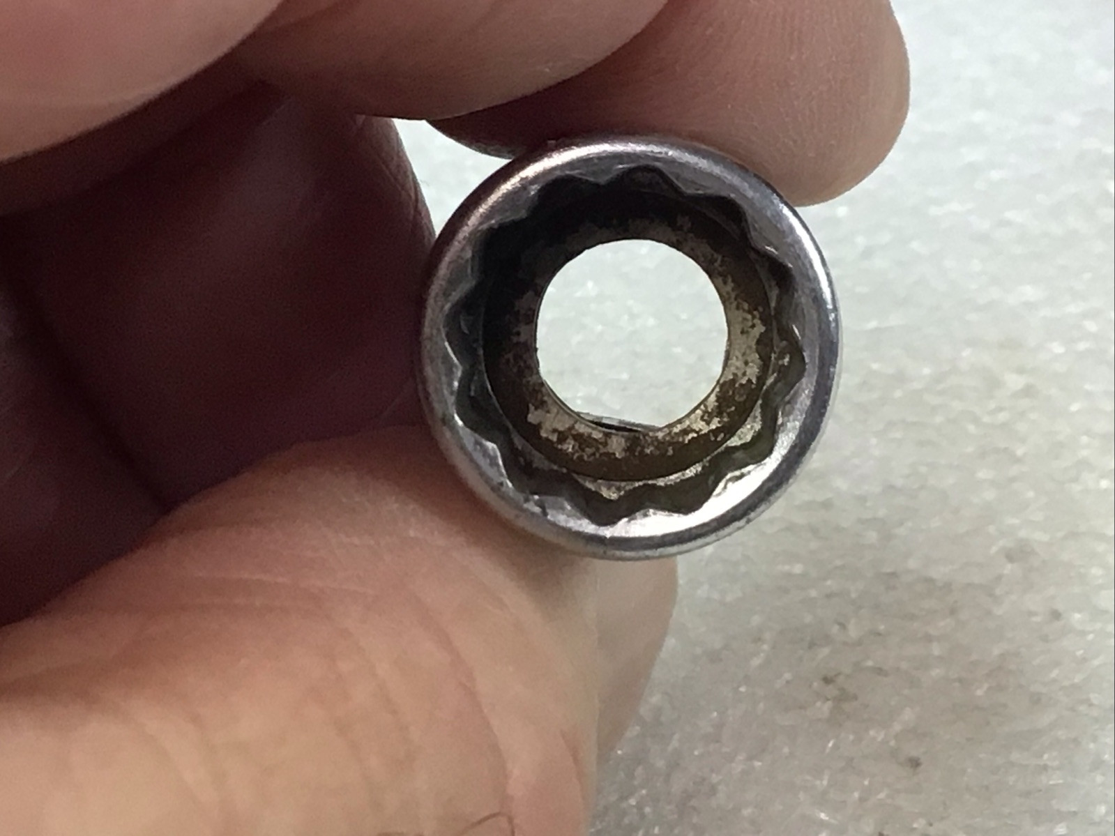 Snap On F161 – 1/2”, SAE, Chrome, 3/8″ Dr., 12-Pt., Shallow, Socket-USA-NICE-