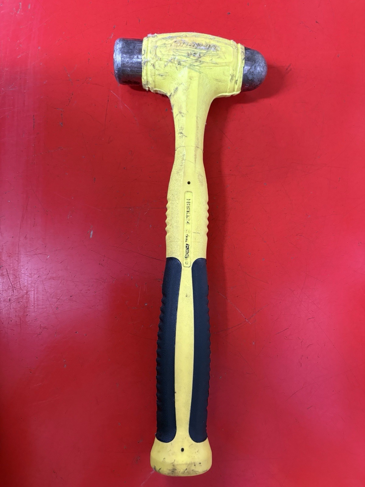 Snap-on Tools USA 24oz/650g HIVIZ YELLOW Soft Grip Dead Blow Hammer HBBD24HV