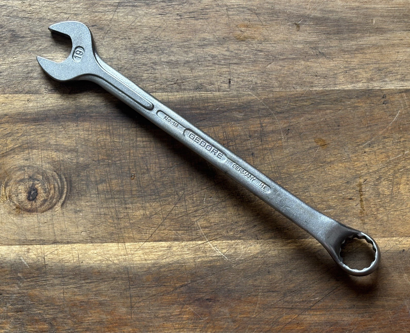 GEDORE No1B – 19mm metric – Cranked Combination Spanner . High Quality German