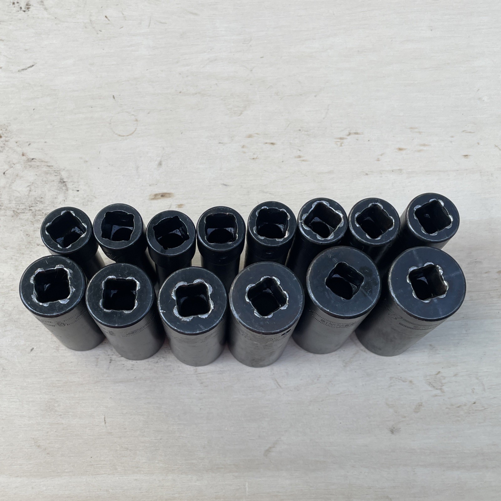 Snap-On 1/2″ Dr 6 Point Metric 10mm-24mm SIMM100A-SIMM240 Deep Socket Missing 18