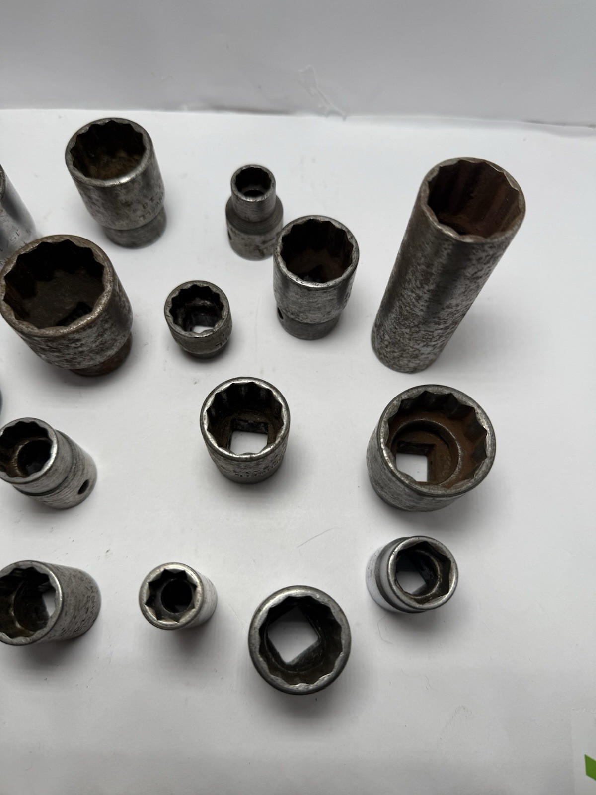 Lot Of 18 Cornwell 12 Point 6 Point 1/2 3/8 Sockets Vintage Different Sizes
