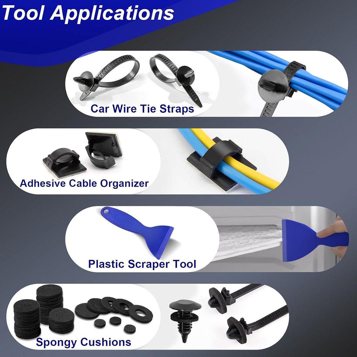 238 Piece Car Door Plastic Trim Panel Dash Installation Removal Pry Tool Kit Set
