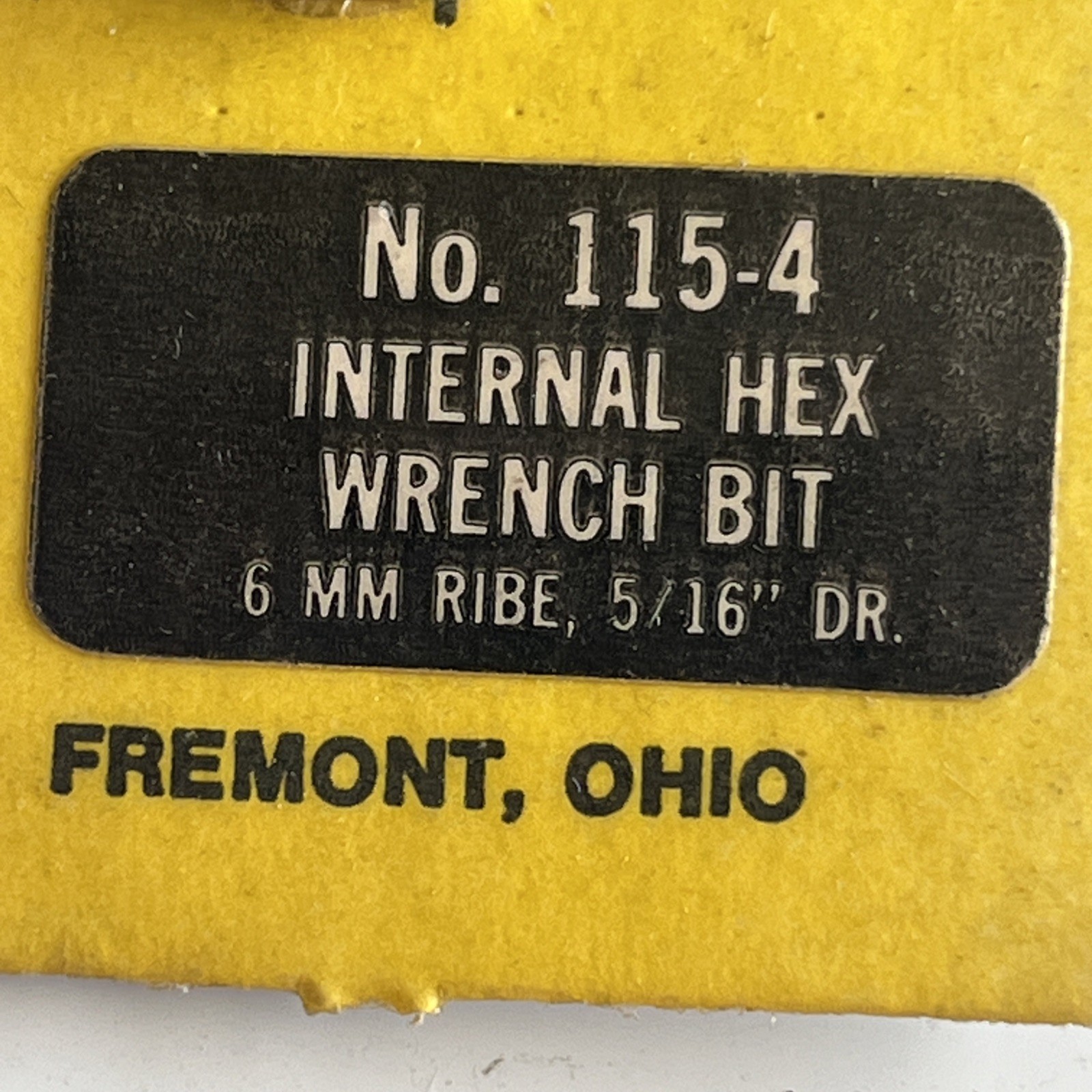 Cal-Van Internal Hex Wrench Bit (6mm Ribe, 5/16” Drive), 115-4