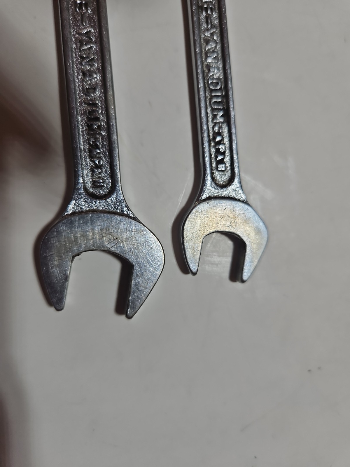 3 Vtg Toyota Motor open end wrenches metric 8-10, 10-12 and 14-17. Japan