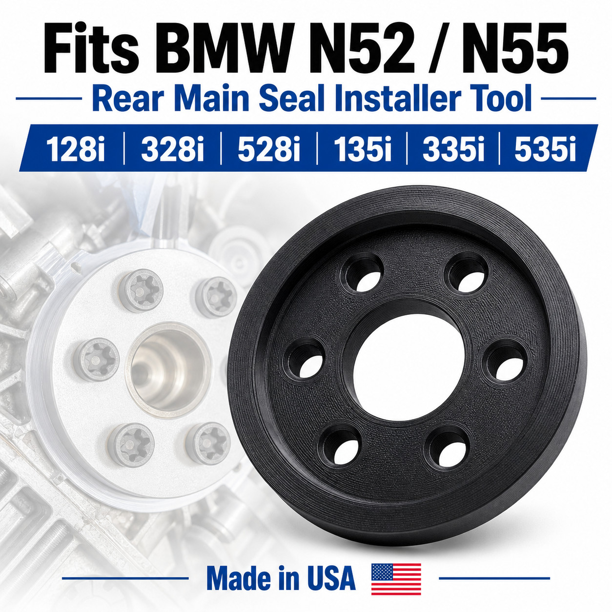 BMW N52/N55 Rear Main Seal Installer Tool – 128i 328i 528i 135i 335i 535i