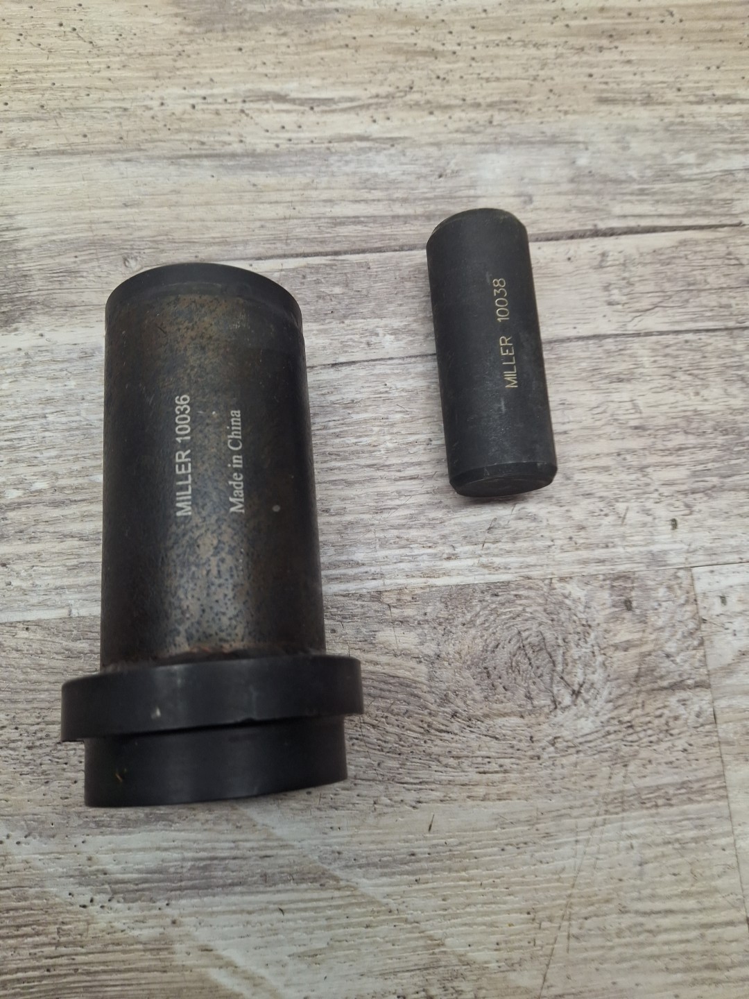 MILLER TOOL 10036 & 10038 BEARING CUP INSTALLER & END PLAY PLUG SET