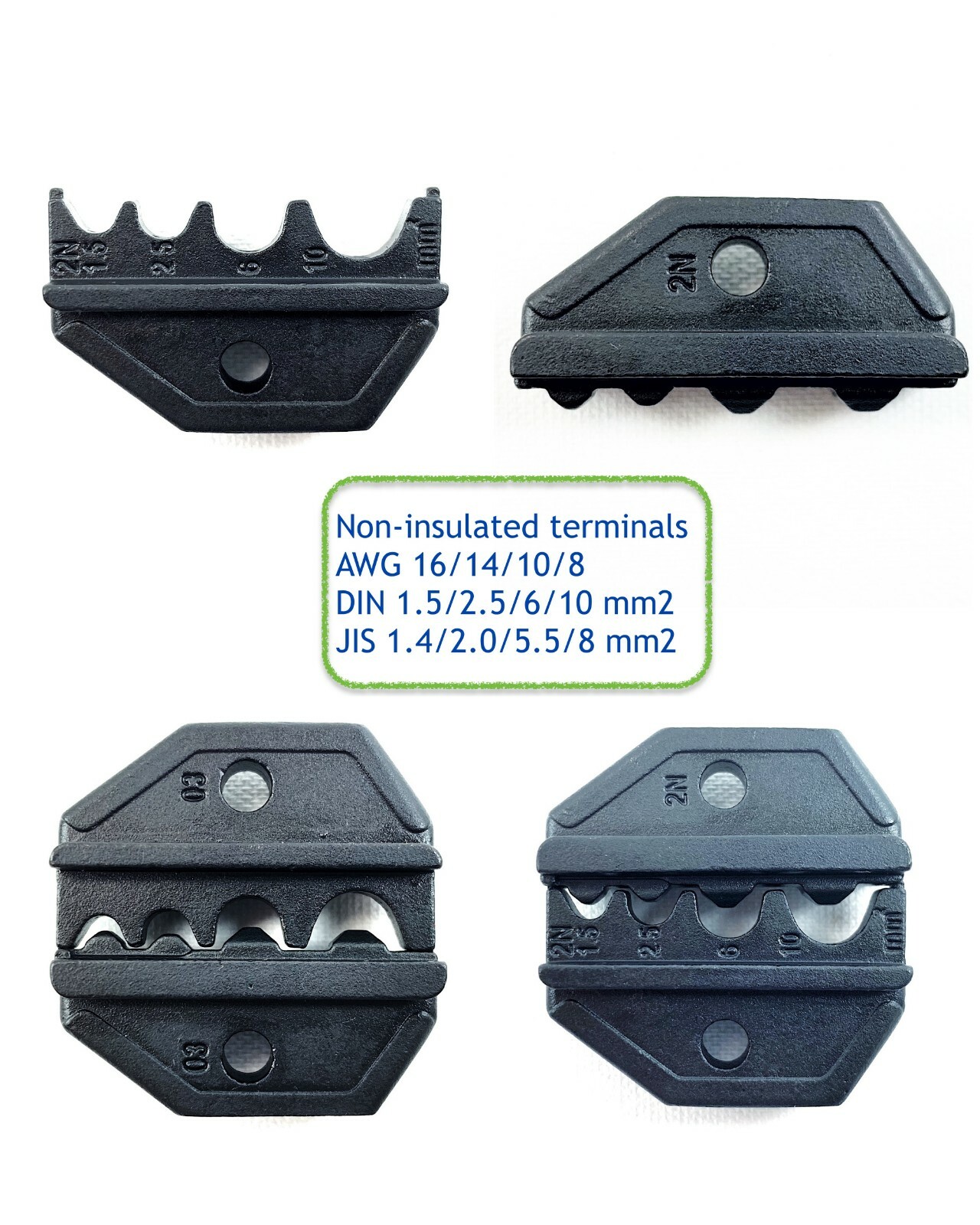 Crimp Tool Die 2N Non-insulated Terminal AWG 16-8 VDV200-010 Klein Greenlee
