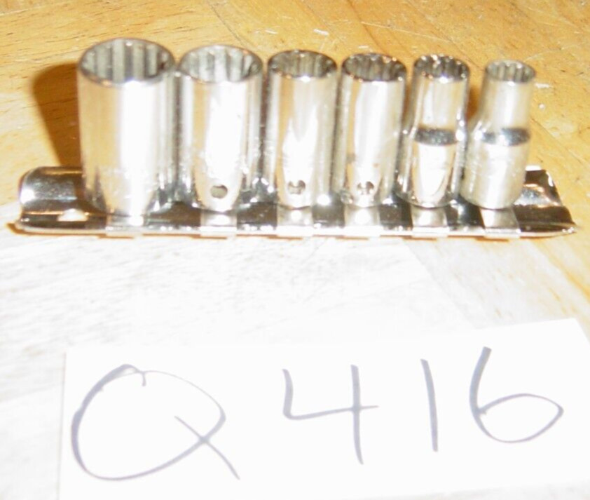 SNAP-ON TOOLS 6 PIECE 1/4 DRIVE SAE. SPLINE HEX SHALLOW SOCKET SET