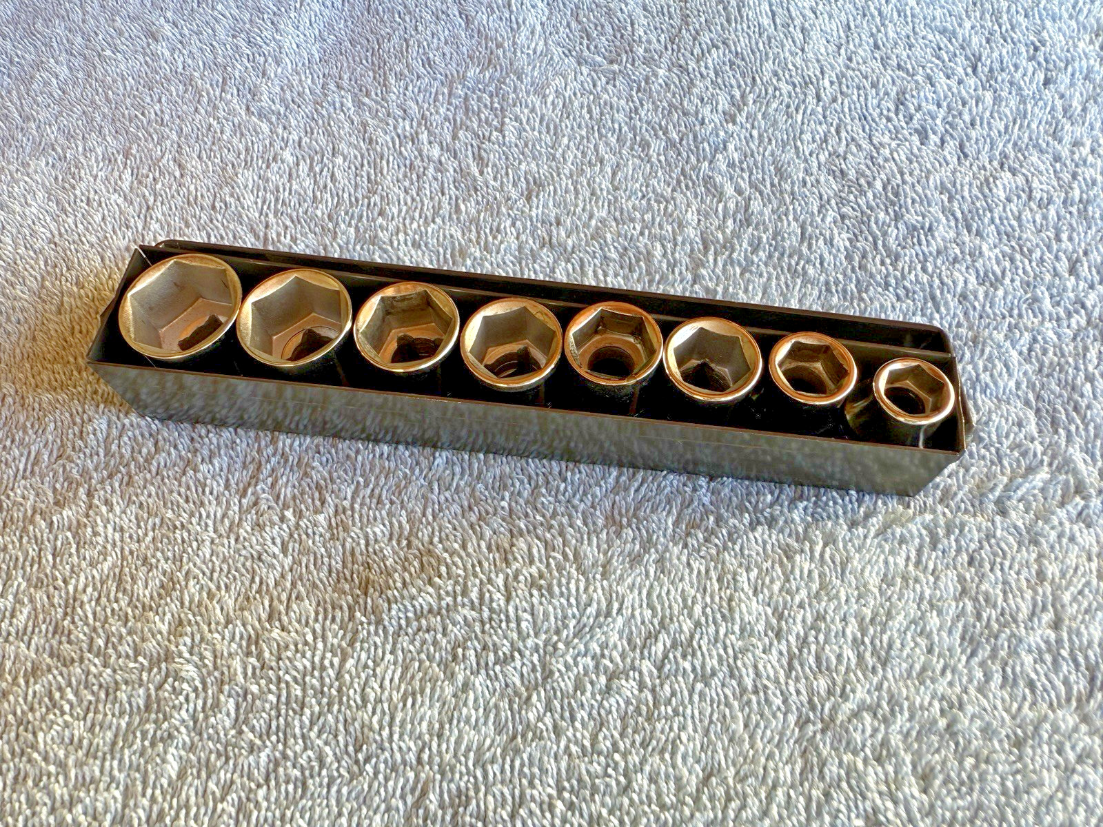 VINTAGE Craftsman USA Metric 3/8″ Dr. Shallow Socket Set 8pc 12pt 9mm-19mm