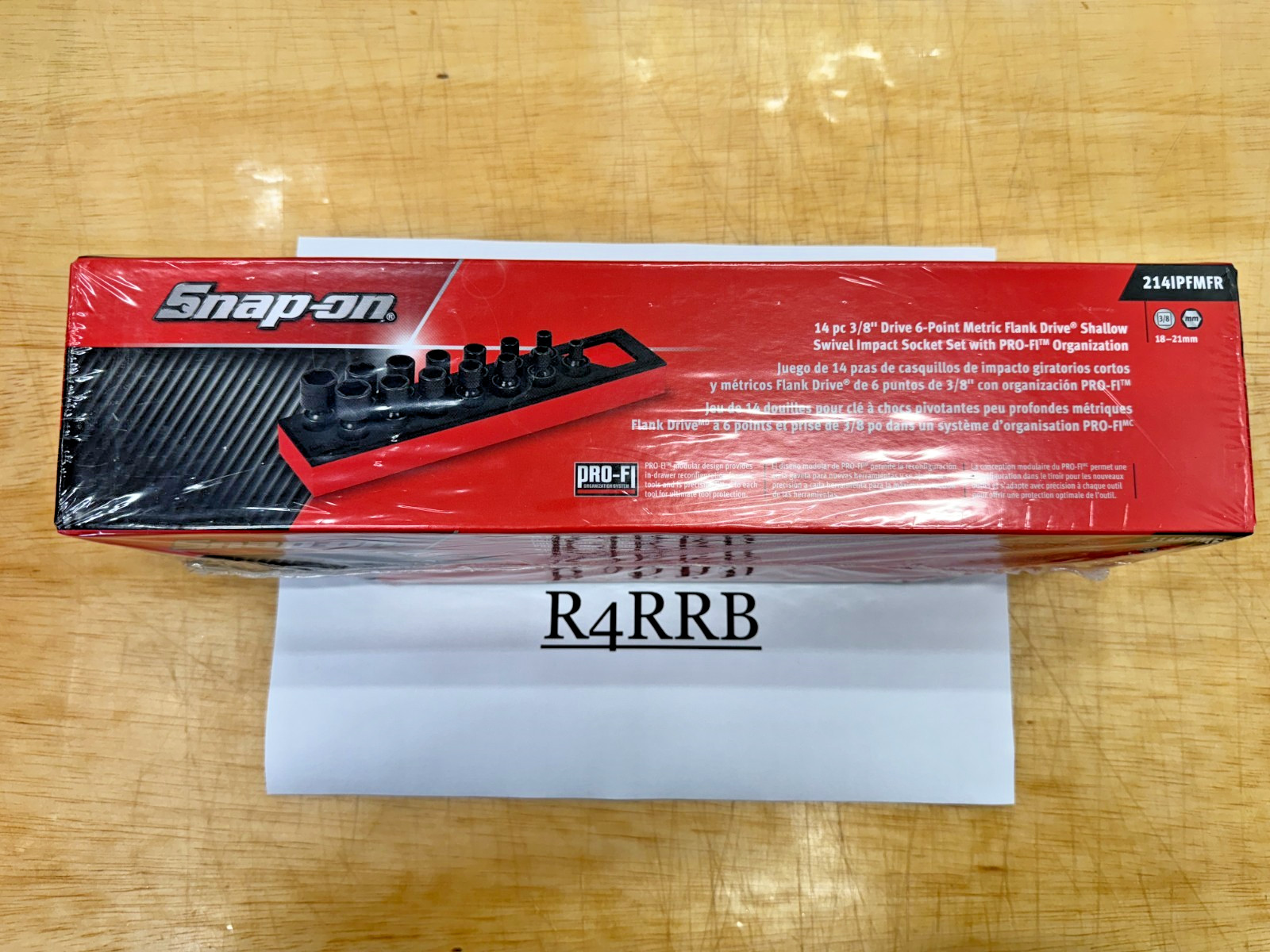 Snap-On Tools USA NEW RED 21pc 3/8″ Drive Master Swivel Impact Socket Foam Set