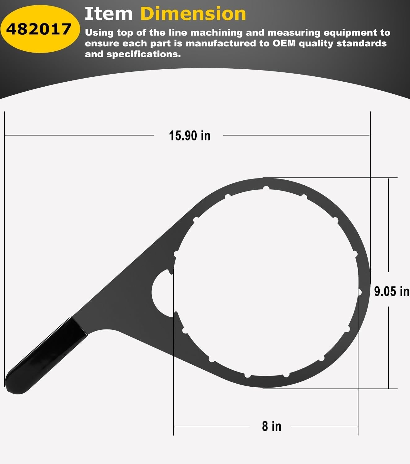 8″Fuel Filter Collar Vent Cap Wrench Metal For Davco Fuel Pro 482 483 485 487 48