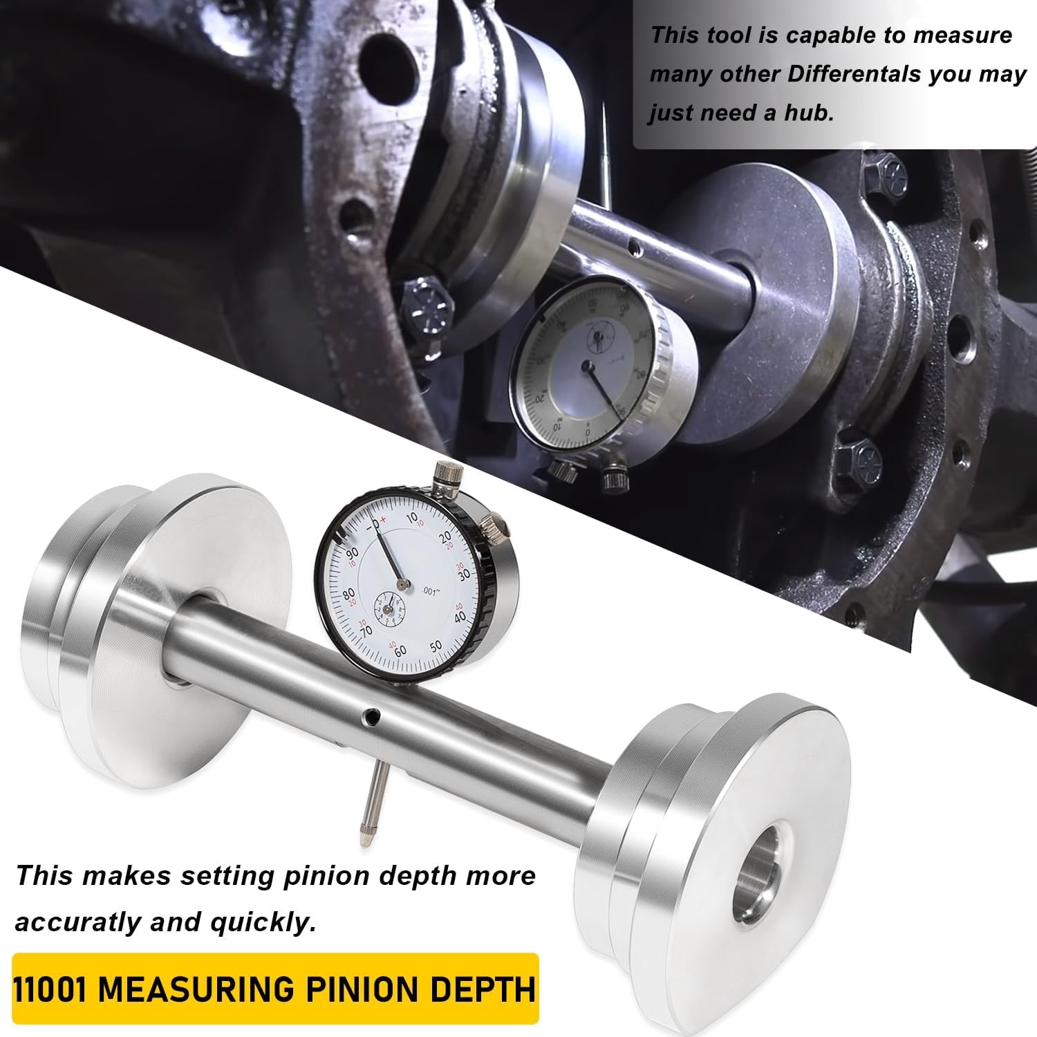 11001 Deluxe Pinion Depth Gauge Checker Tools For GM Ford Chrysler Dana 30-80