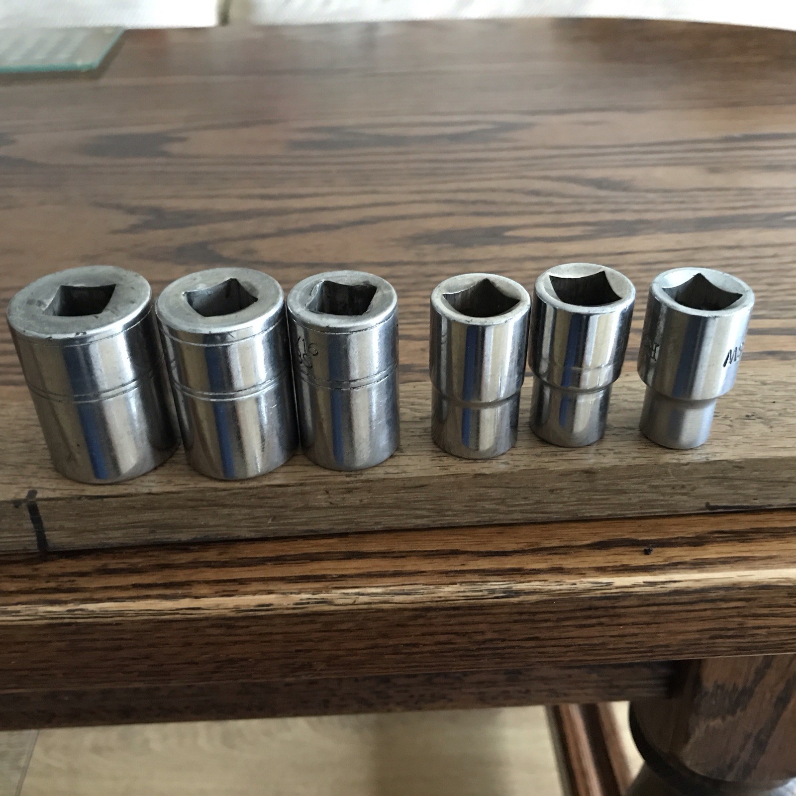 6 Gordon Tools Sockets 1/2” to 3/16” Whitworth With 1/2″ Drive A.