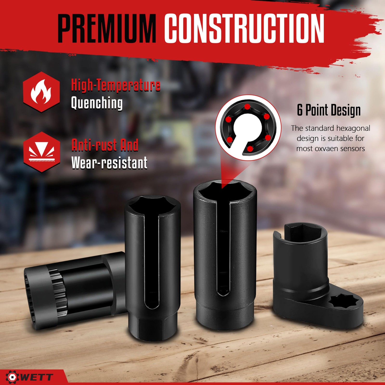 Sockets Para Sensor de Oxigeno O2 7 PCS Llaves 22 27 29mm Offset Kit Universal