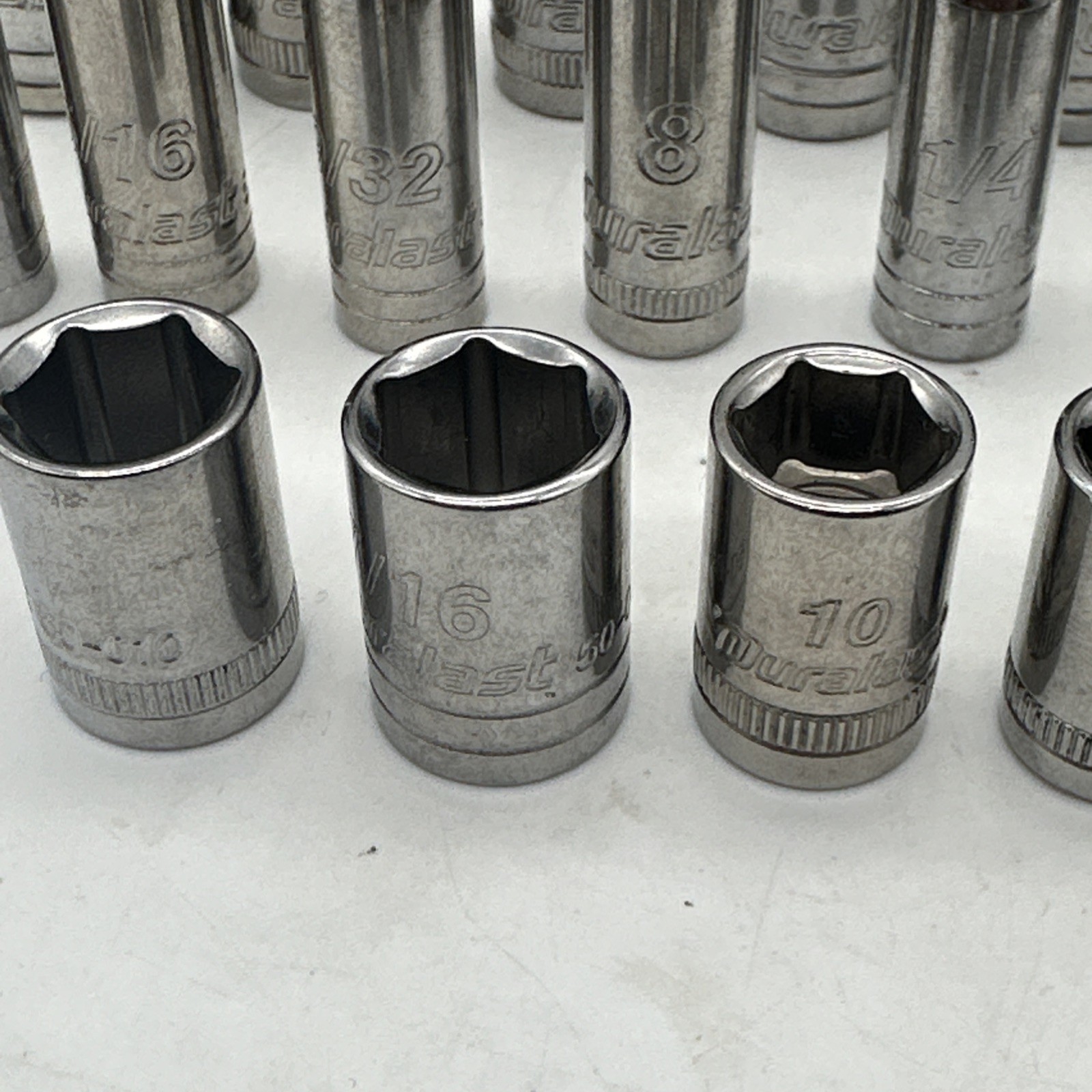 Duralast 29 Piece Socket And Extension Set Loose 3/8” 1/4” Drive