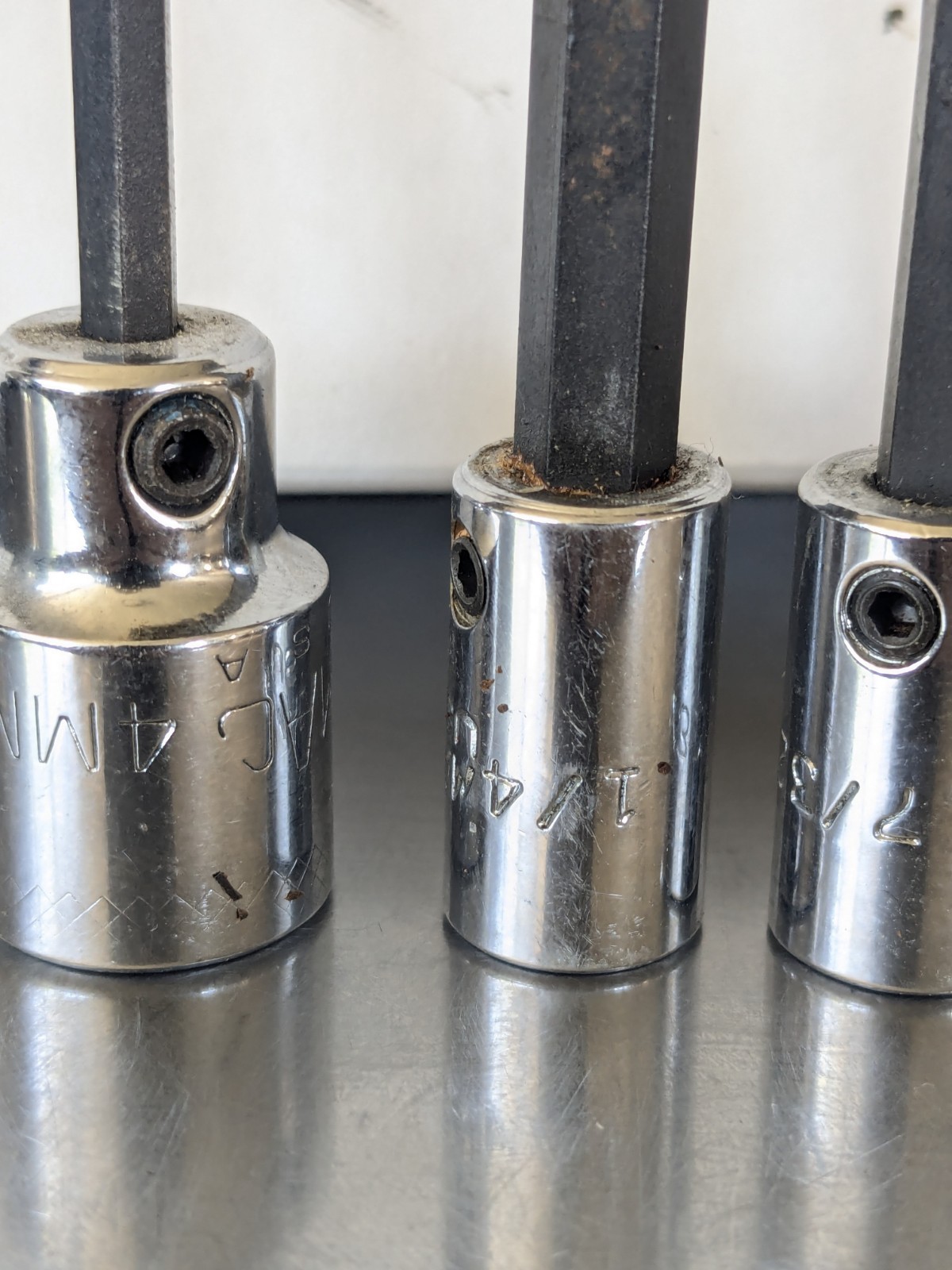 14 MAC Tools Hex Head Sockets Mixed Lot SAE MM 3/8″ & 1/4″ Drive USA Made Tools