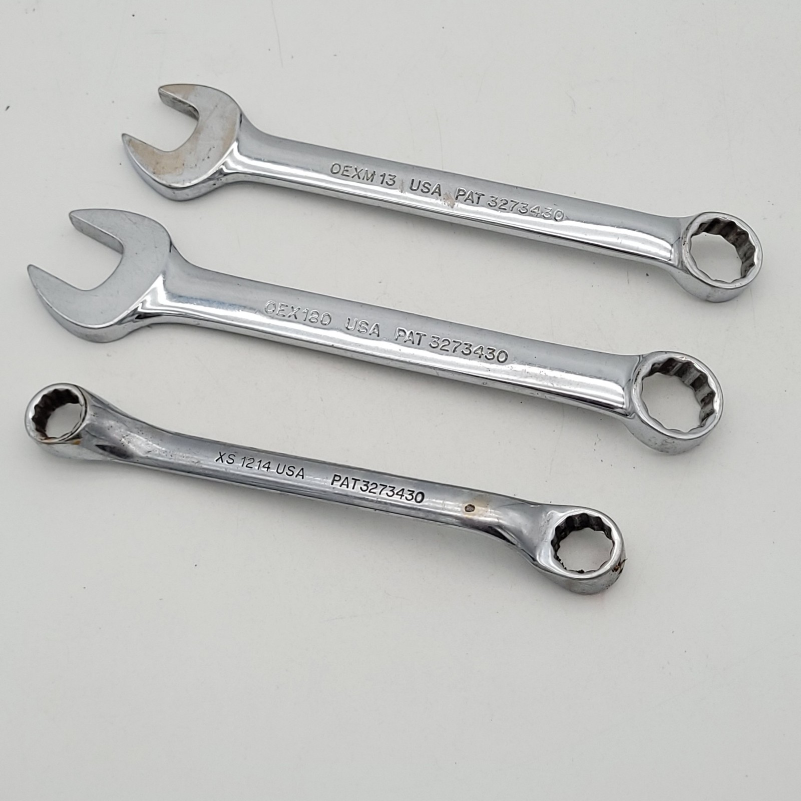 Snap On Tools Lot, OEX 180 OEXM 13 XS 1214 Short Drive Combination Wrenches USA